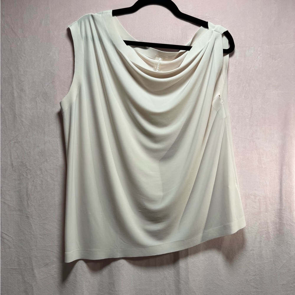 Norma Kamali Cream Drape Blouse